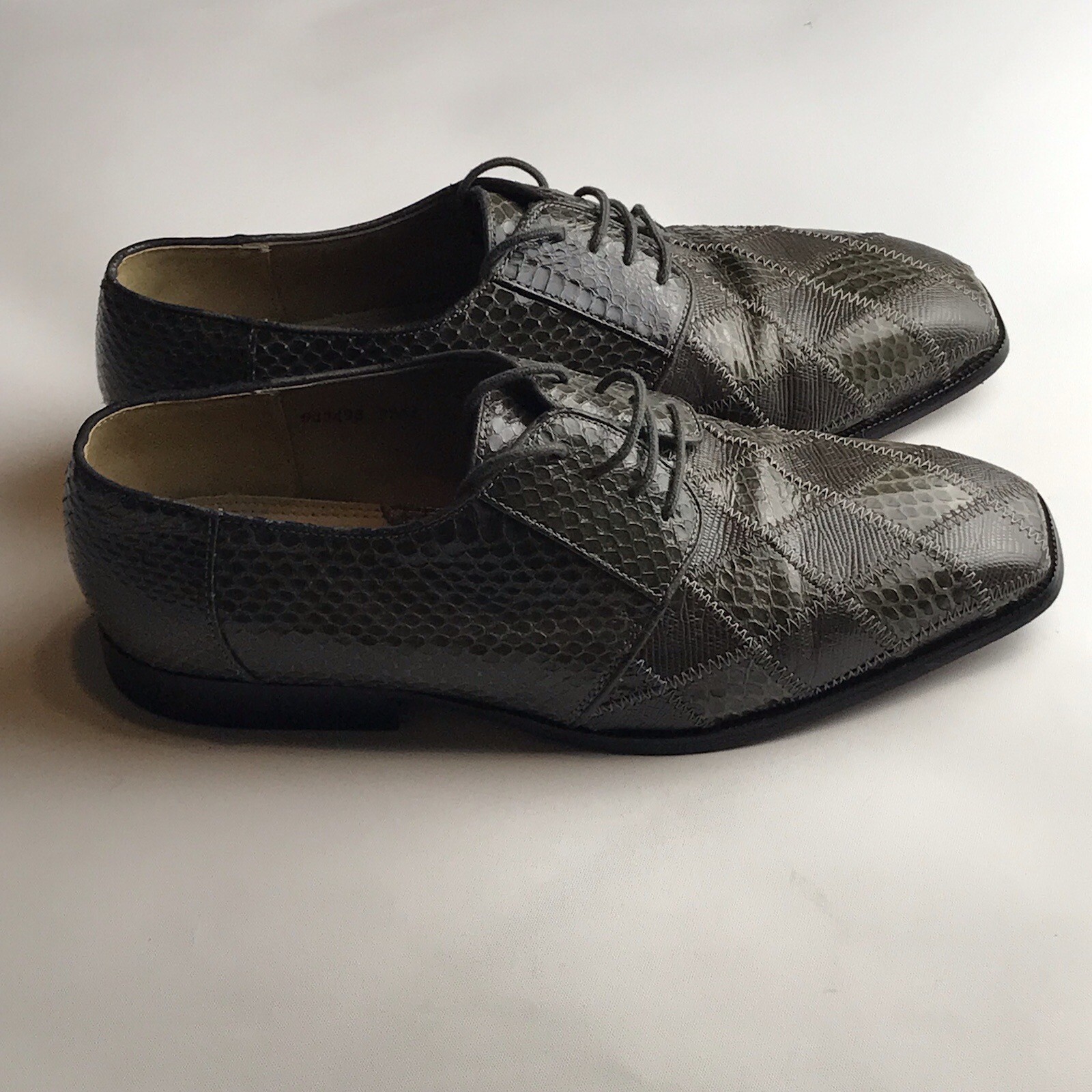 VTG Giorgio Brutini Private Collection Shoes Sz 9.5M Green Genuine Snakeskin
