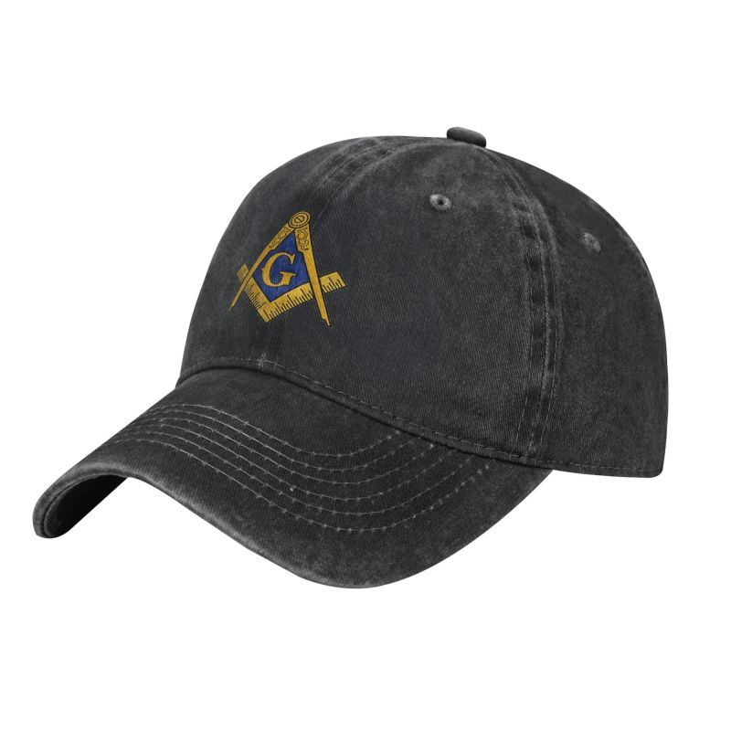 Unisex Freemason's Denim Hat Adjustable Baseball Cap Dad Hat