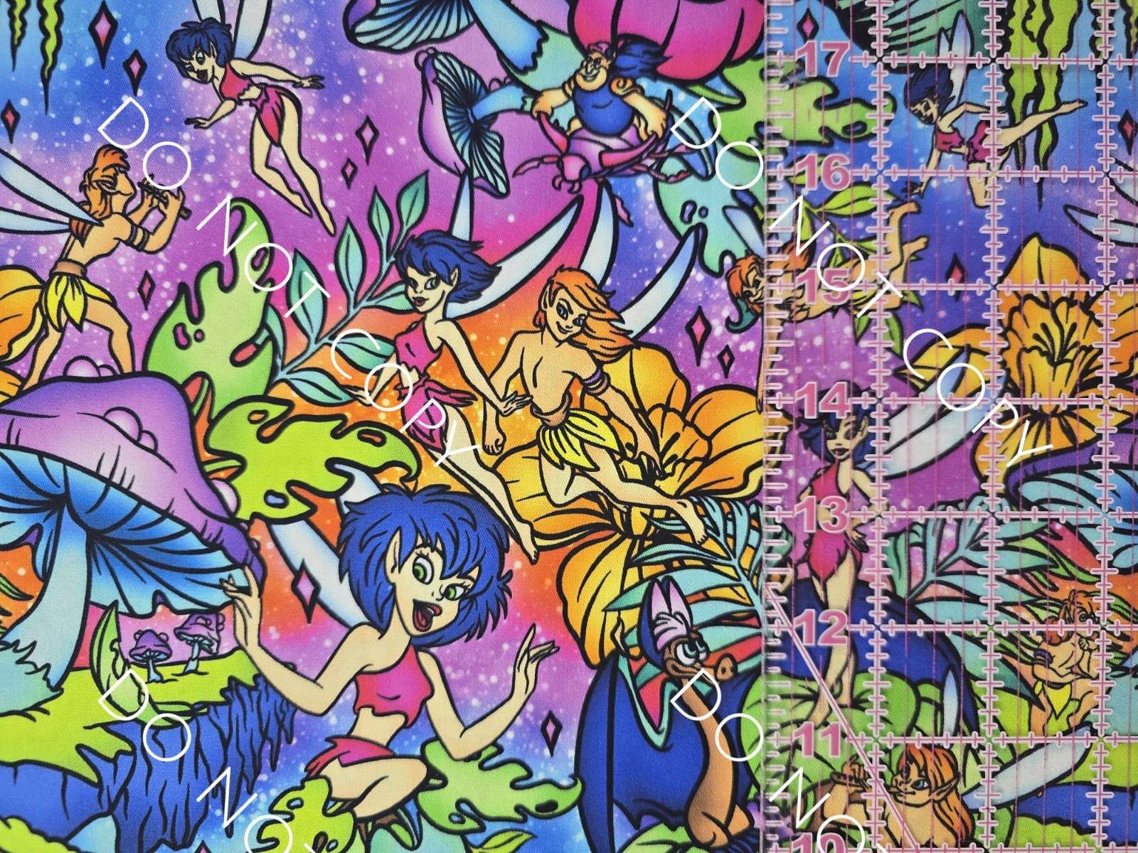 Custom Cotton Woven Fabric TV Show Fern Gully by the 1/4 Yard 9x56