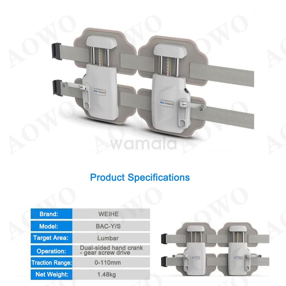 Adjustable Lumbar Traction Device, Spinal Decompression Belt for Back Pain