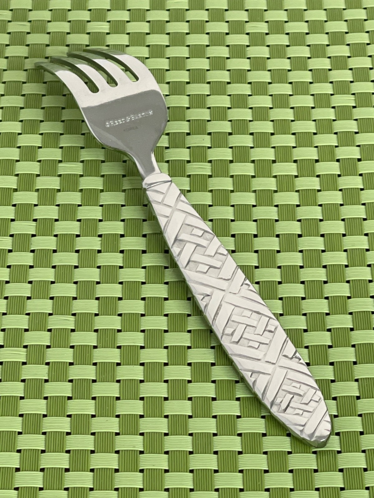Reed & Barton ENGLISH BRAID Stainless Dinner Fork Glossy Flatware - 8 1/8"