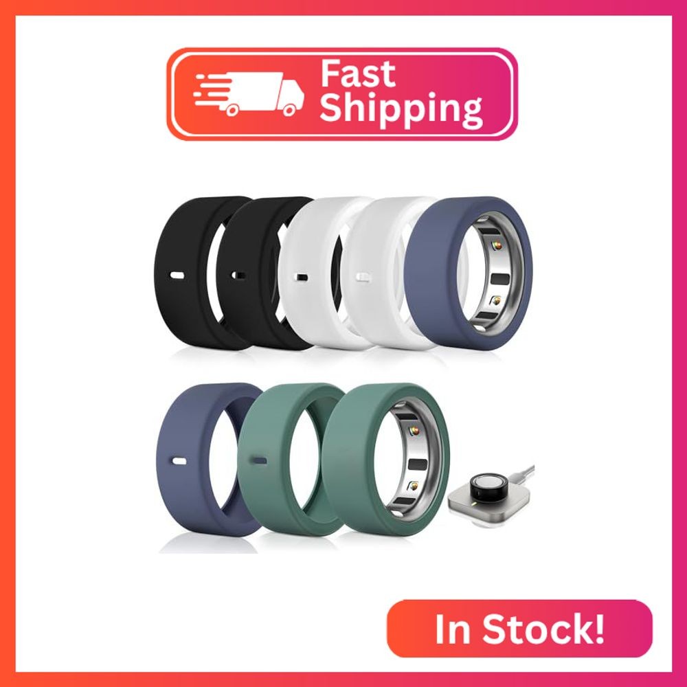 8 Pack Ultra-Thin Ring Protector Compatible with Oura Ring Gen 4/4 Ceramic/Oura