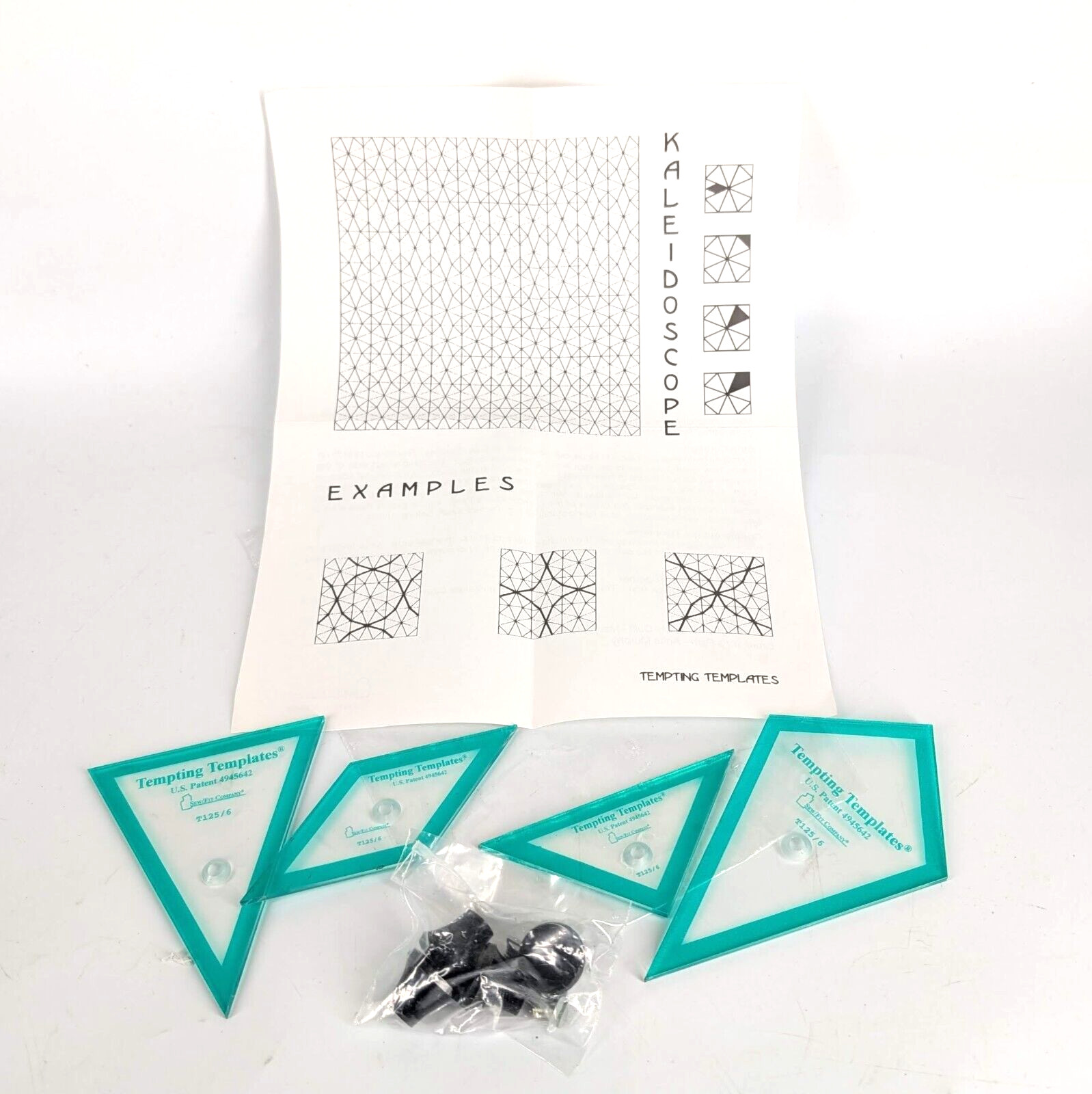 Sew/Fit Tempting Template Kaleidoscope 4pc Set - Quilting Stencil Guide