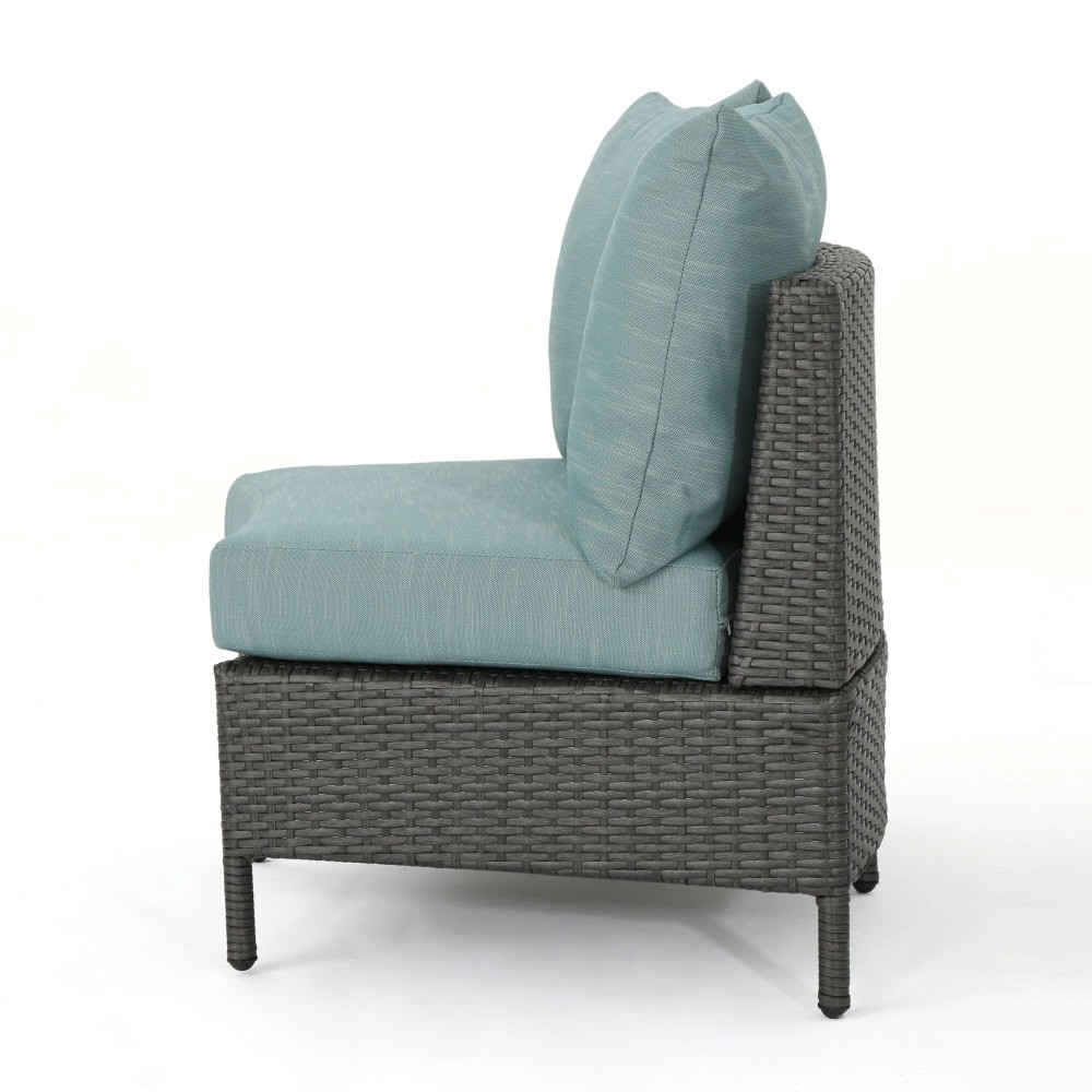 Outdoor Single Sofa Chair, Waterproof Rattan w/ Removable Cushion All Weather