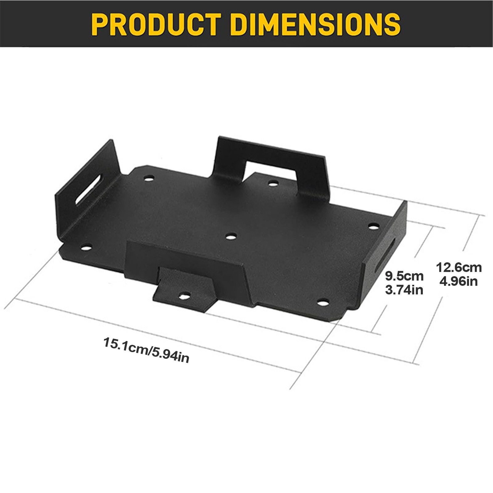 Small Battery Tray Adjustable Battery Storage Holder Box Automotive Helpful