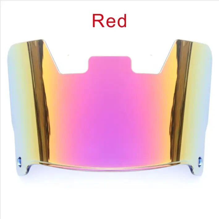 RED Full Size Football Helmet Visor, Eye Shield With Quick Clips
