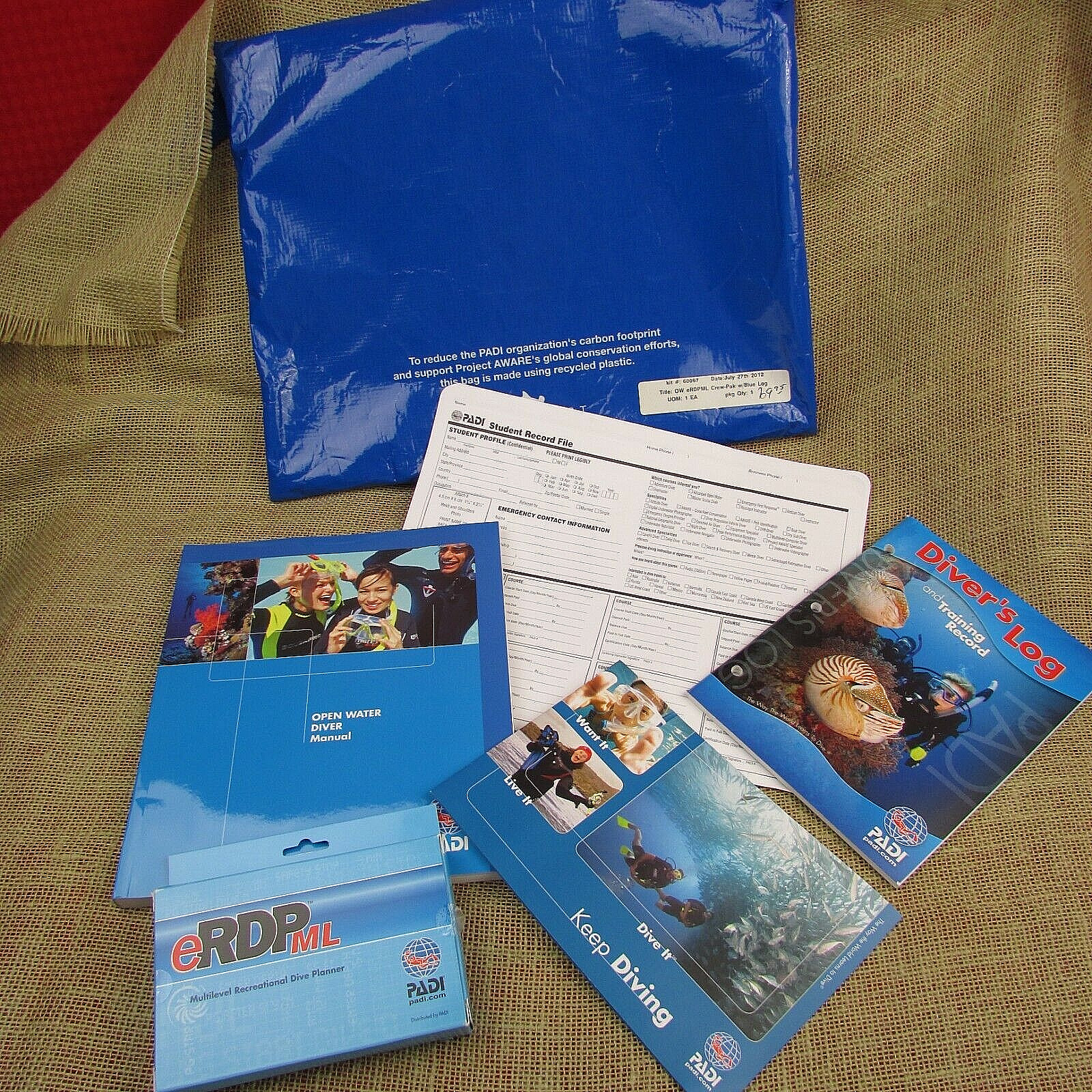 PADI Diver Kit # 60067 2012 READ