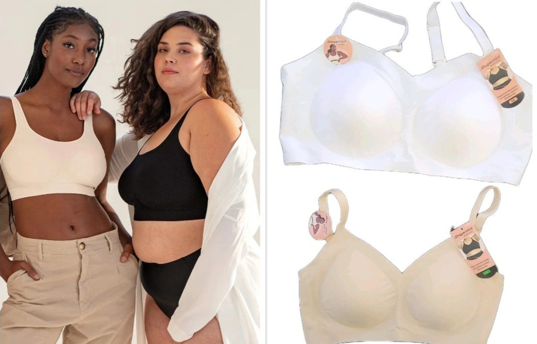 Shapermint Essentials Everyday Comfort Straps Wireless Shaping Bra,  L, M, 3XL,