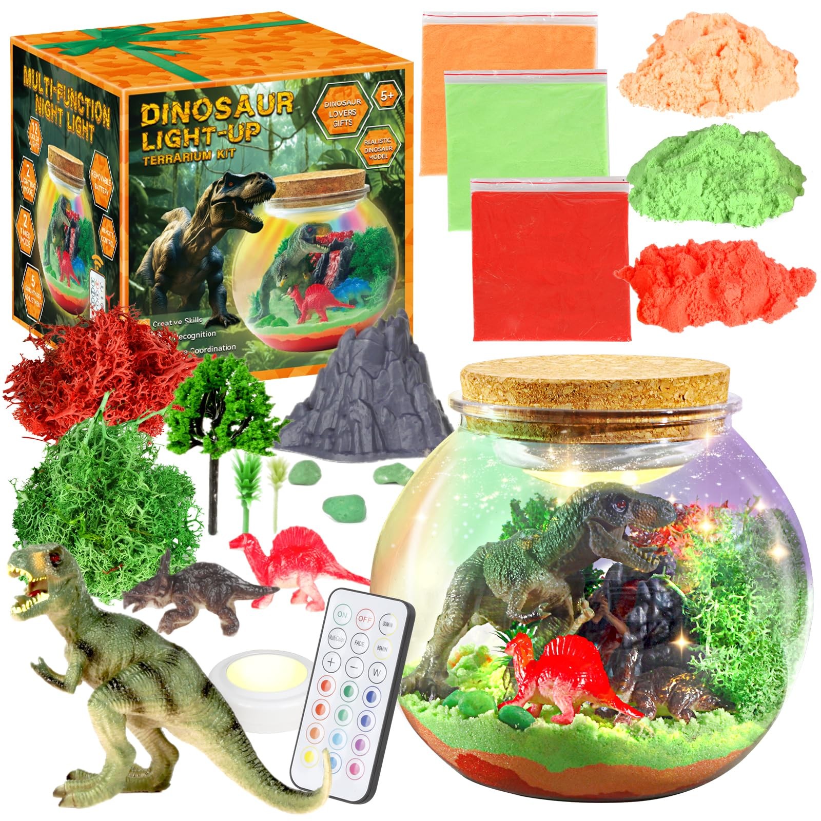 Dinosaur Activities Toys-Dinosaur Terrarium Craft Kits for Boys-Birthday Gifts