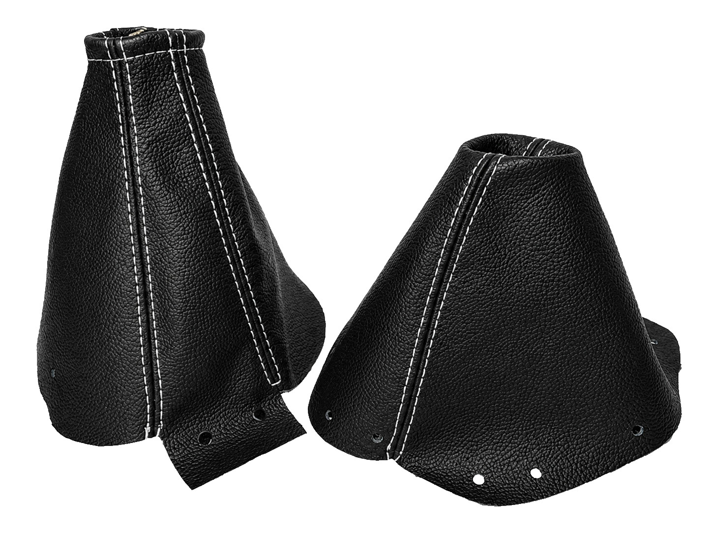 Shift & E Brake Boot Set For Nissan 300ZX Z32 89-00 Real Leather White Stitch
