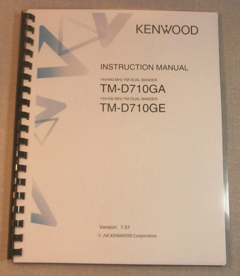 Kenwood TM-D710GA/E Instruction Manual:  Premium Card Stock Covers & 28 LB Paper