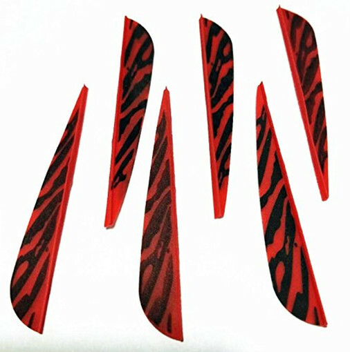 100PK Tiger Stripe 3" Plastic Arrow Vane TPU Fletchings for DIY Arrow Archery