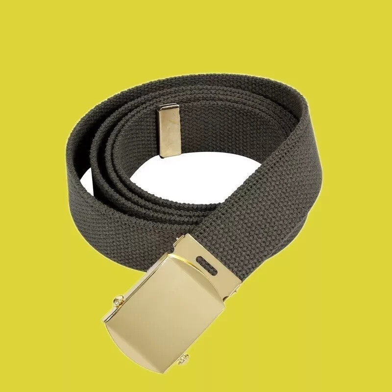 NEW OLIVE GREEN OG WEB BELT MILITARY DUTY SERVICE BELT 44 INCHES ADJUSTABLE