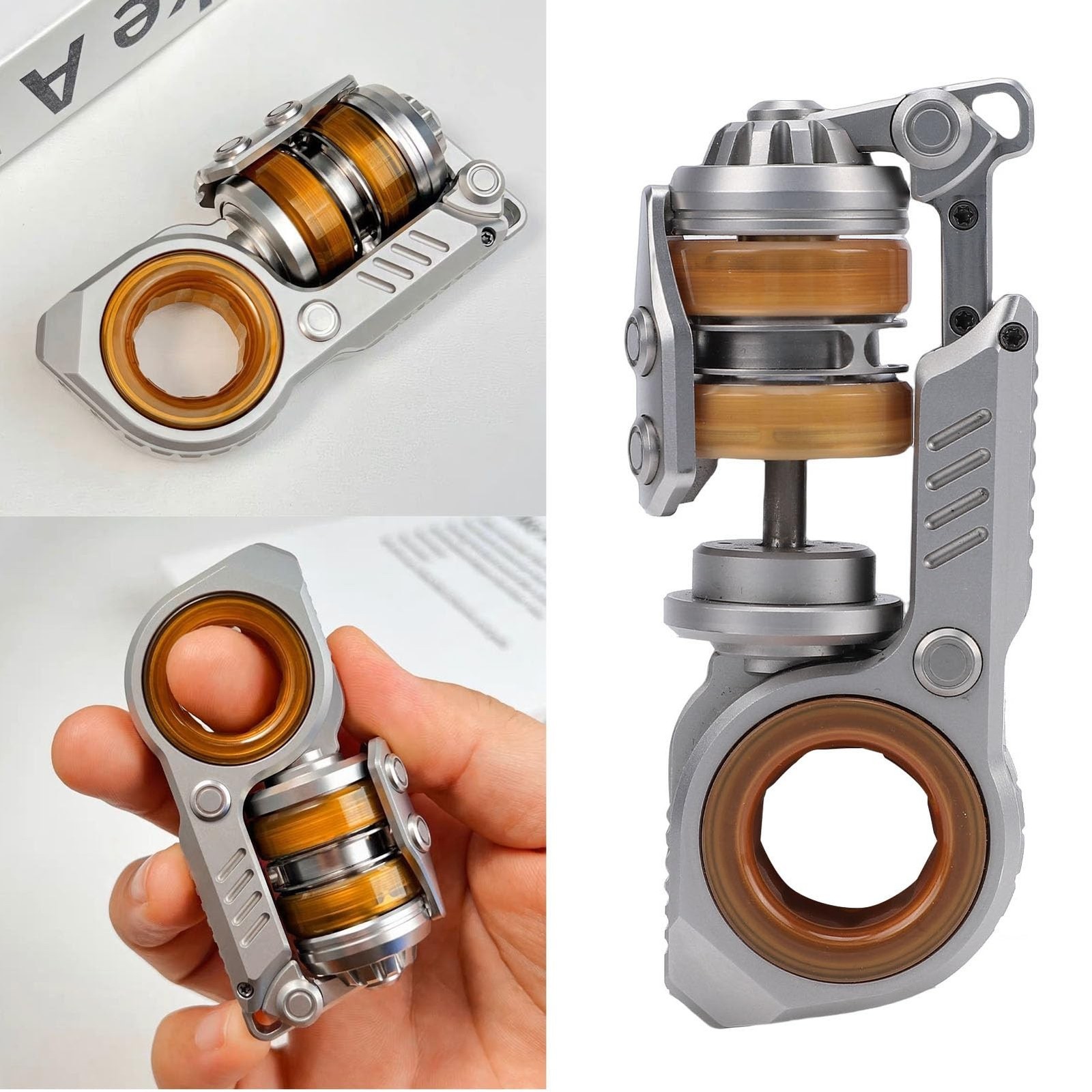 Magnetic Stress Relief Toy, Fingertip Decompression Device with Rotating Clic...