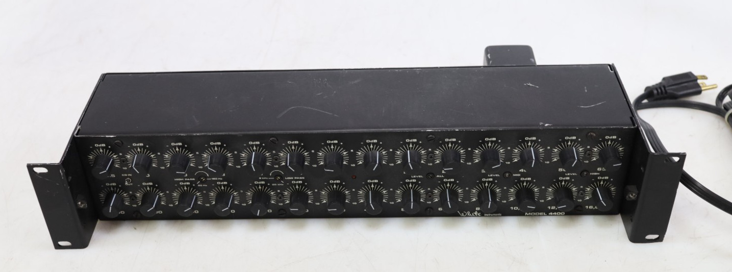 White Instruments 4400 28-Band 1/3 Octave LC Active Equalizer 2U Rack
