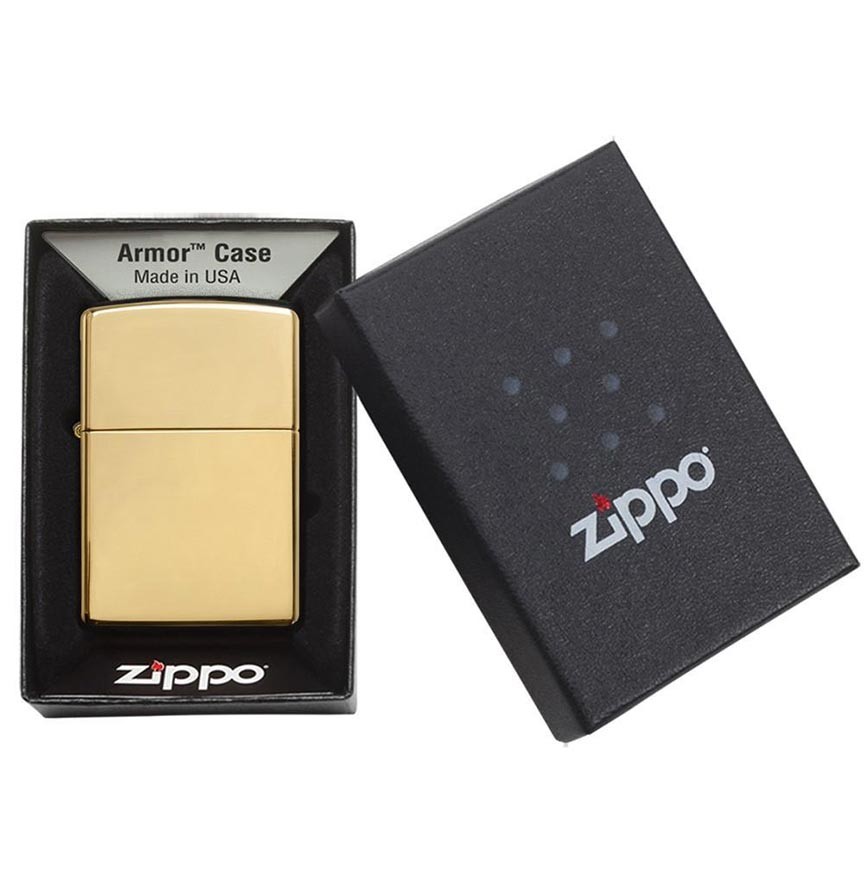 Zippo Windproof Lighter Armor (1.5 Times Thicker) High Polish Brass