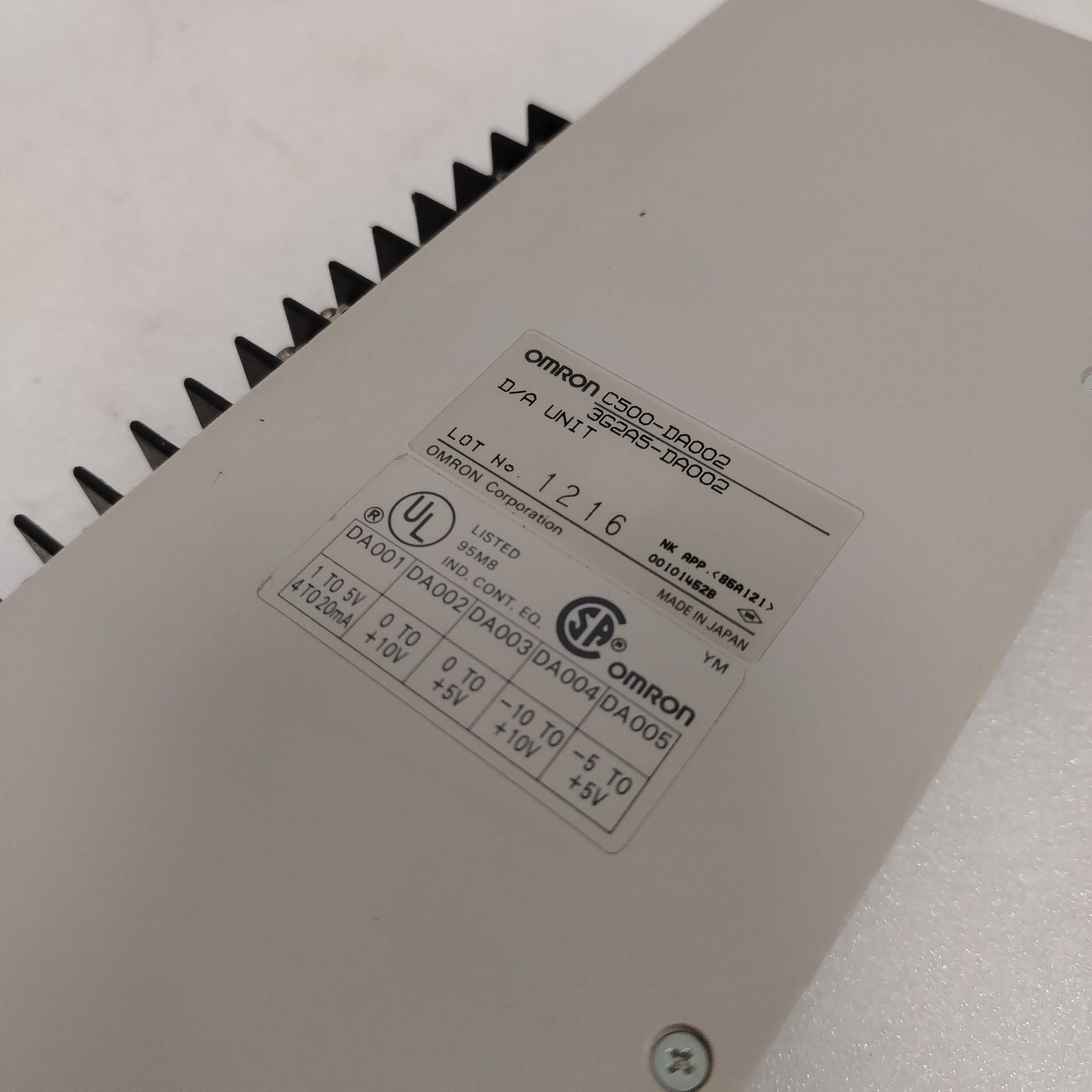 Omron C500-DA002 3G2A5- DA002 D/A Unit