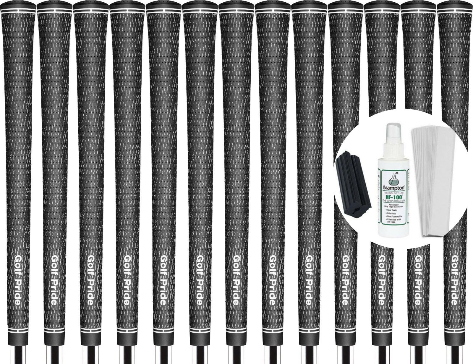 Golf Pride Tour Velvet Cord Midsize Grip - Tour-Proven - Set of 13 with Grip Kit
