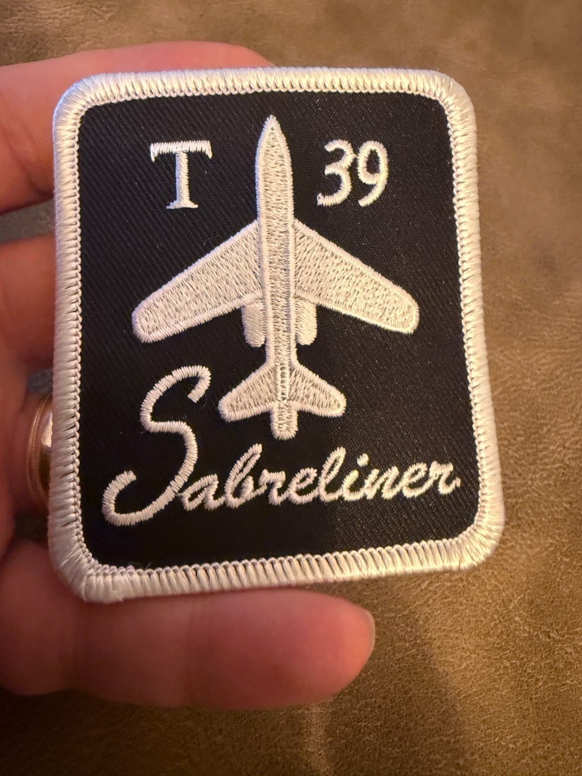 T-39 Sabreliner Patch – With Hook and Loop, 3.5 in