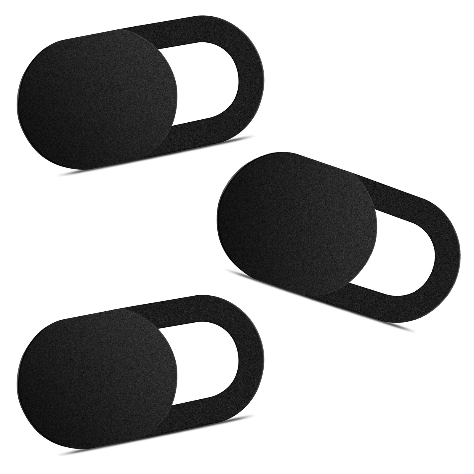 Webcam Cover Slide 3 Pack Ultra Thin Privacy Camera Blocker Black