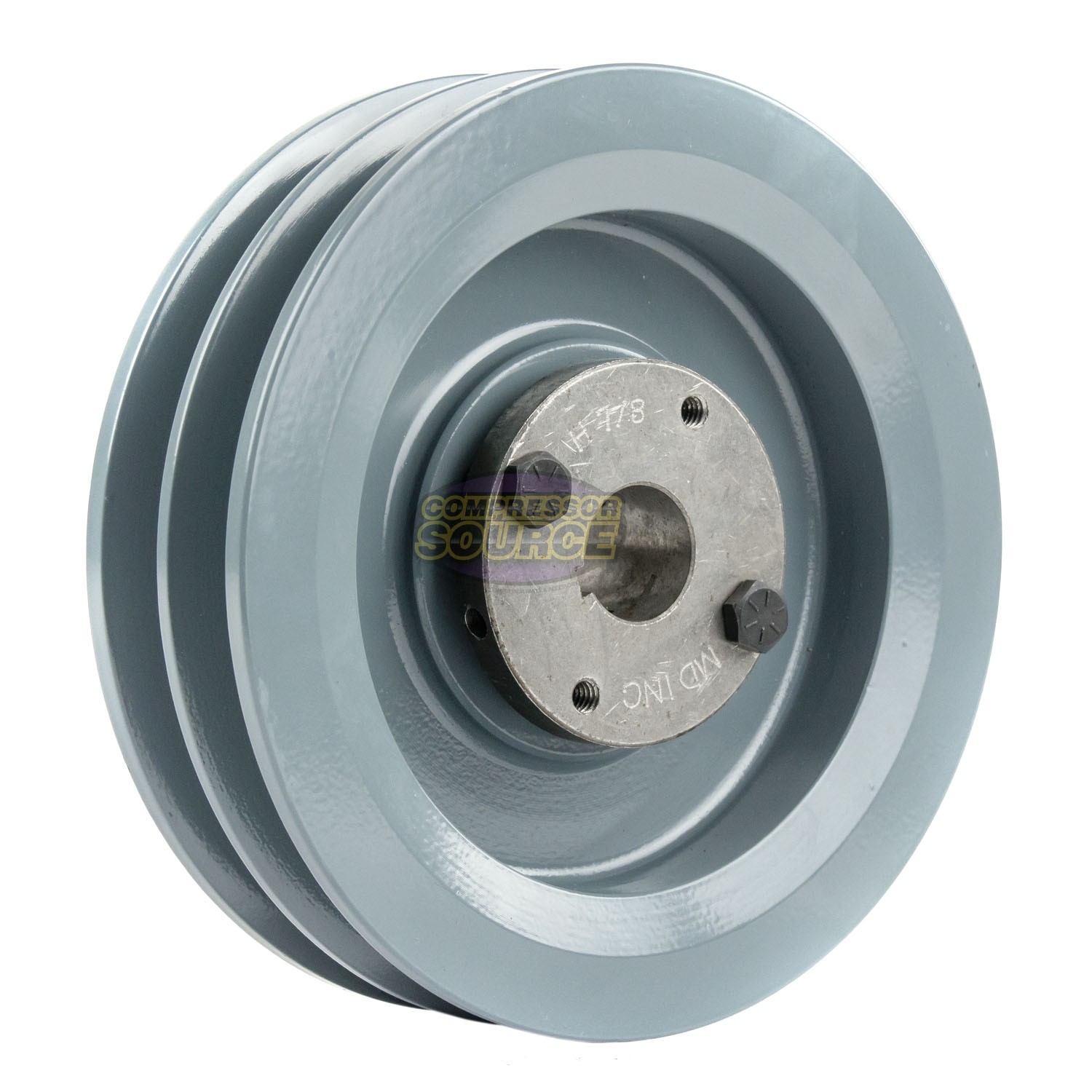 Cast Iron 5.75" Dual Groove Pulley Belt B Section 5L with 7/8" Sheave Bushing