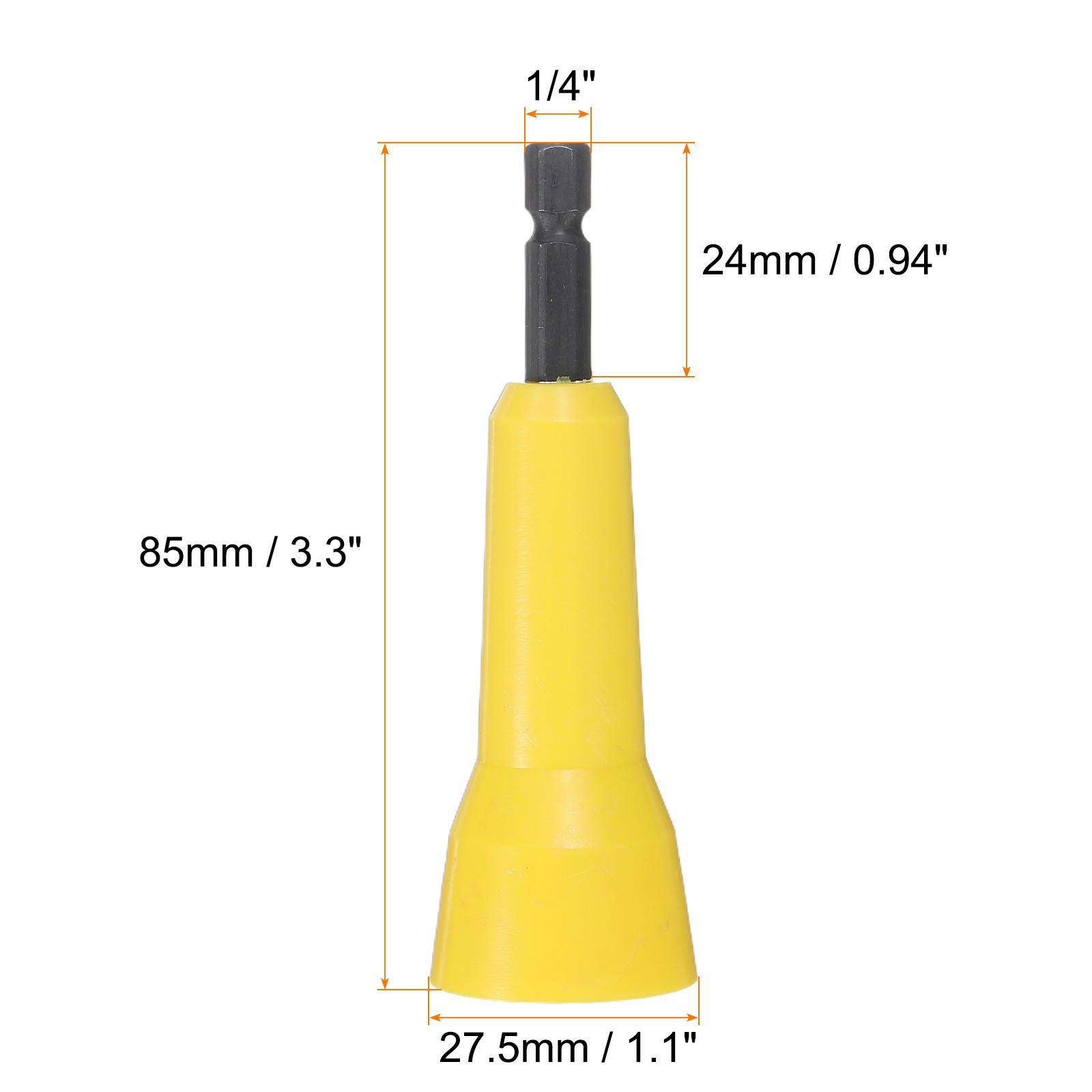 2pcs Electrical Wire Twisting Tool for Drill with 1/4 Inch Hex Shank, Yellow