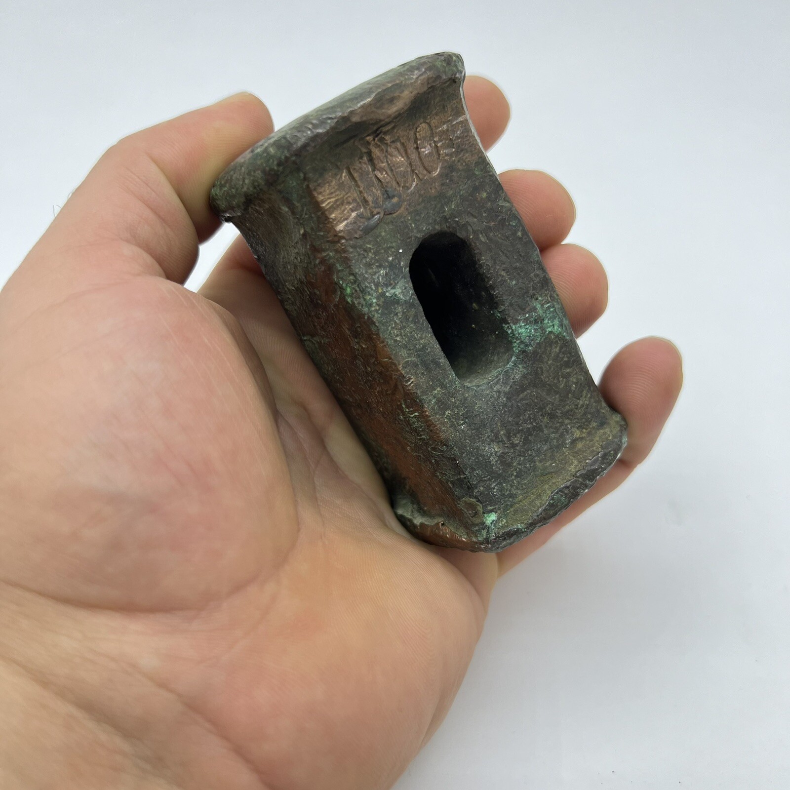 Antique Bronze Used Hammer Head Old Casting Blacksmith Tools Unique Handmade 1kg