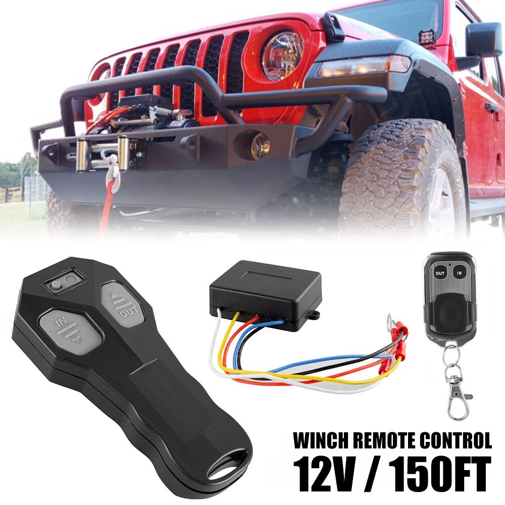 12V ATV SUV UTV Wireless Winch Remote & Receiver Control Kit Switch Handset