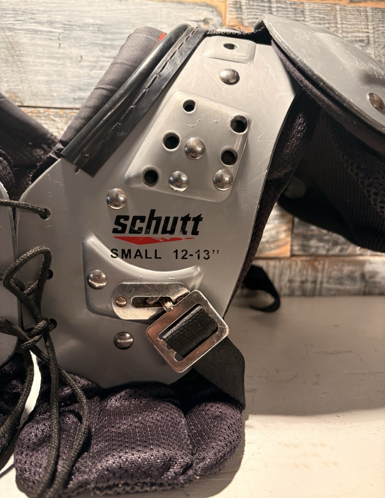 Schutt Youth Flex 80005 28”-30” Small 12”-13” Football Shoulder Pads - Gray