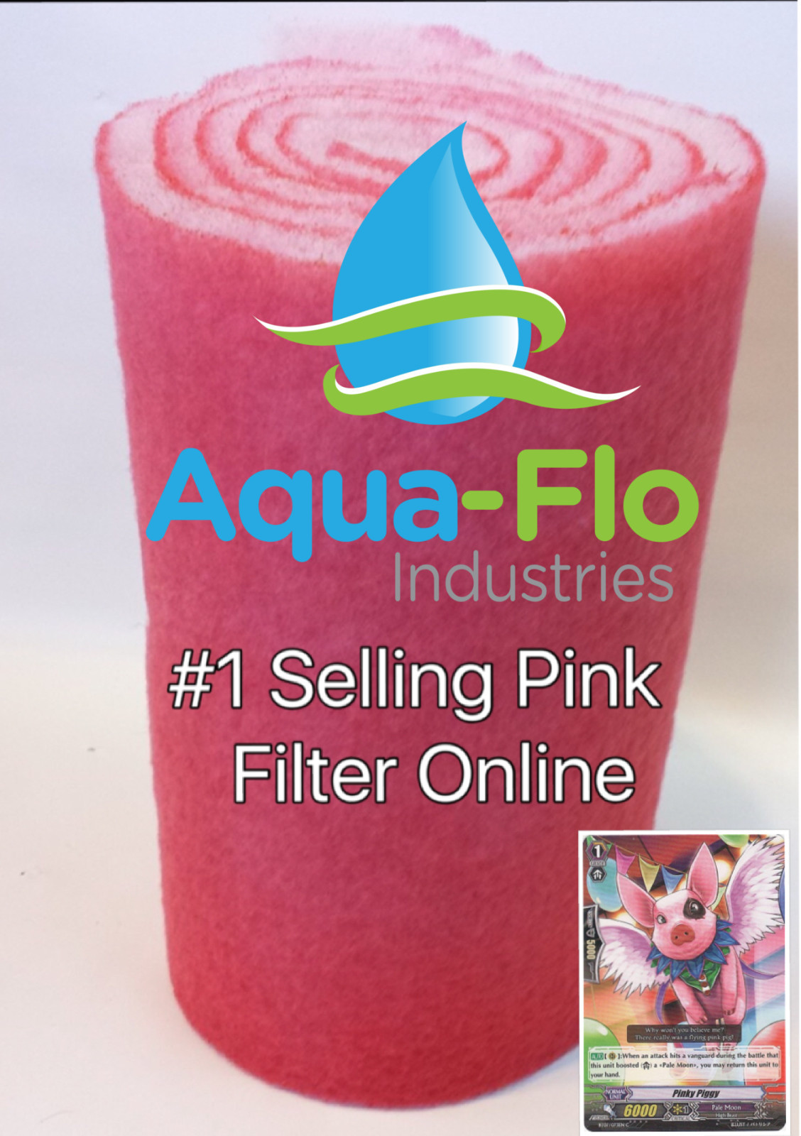 10' ROLL CUT TO FIT FILTER AQUARIUM MEDIA PADS FISH TANK REEF +PINKY PIGGY CARD
