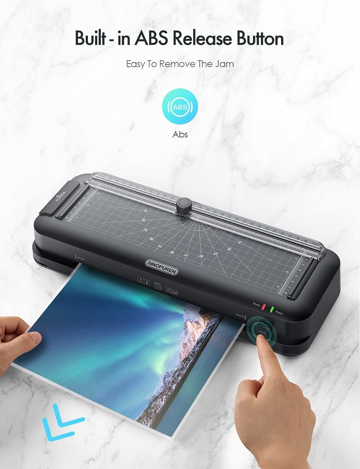Laminator Machine and Laminating Pouches Bundle, Personal 3-in-1 Desktop Lami...