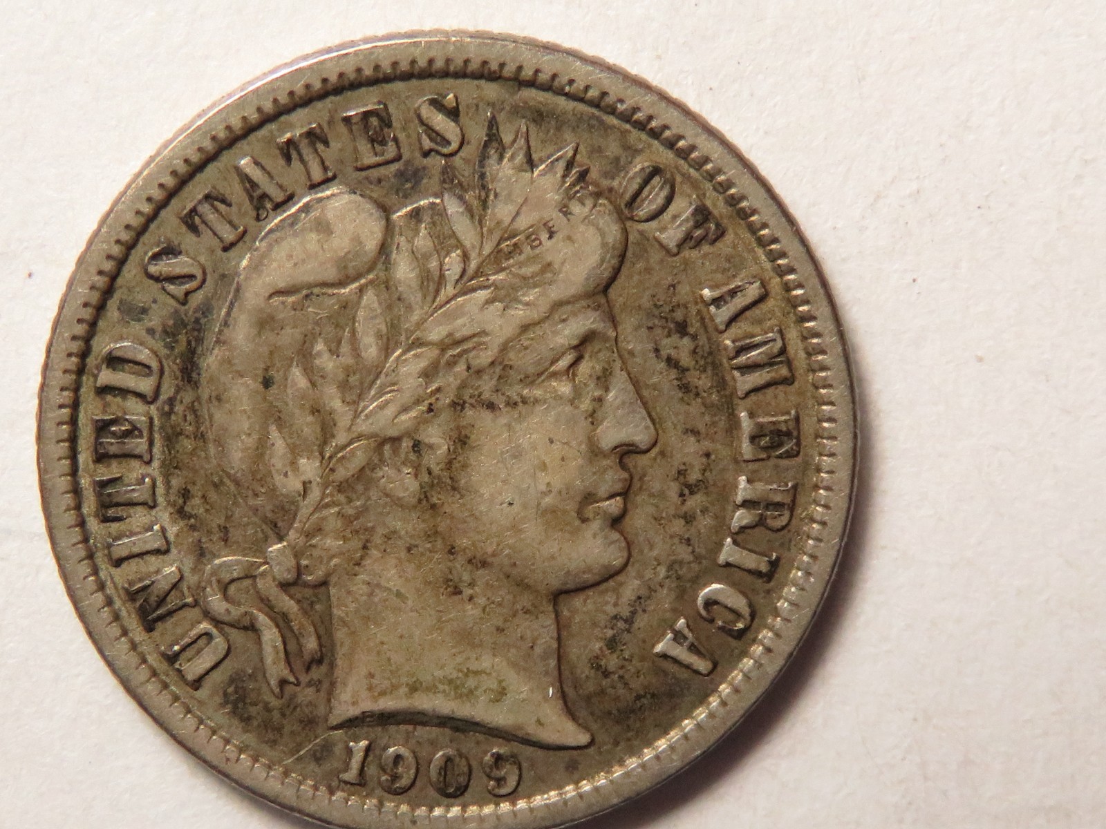 1909-D Barber Dime Grading XF