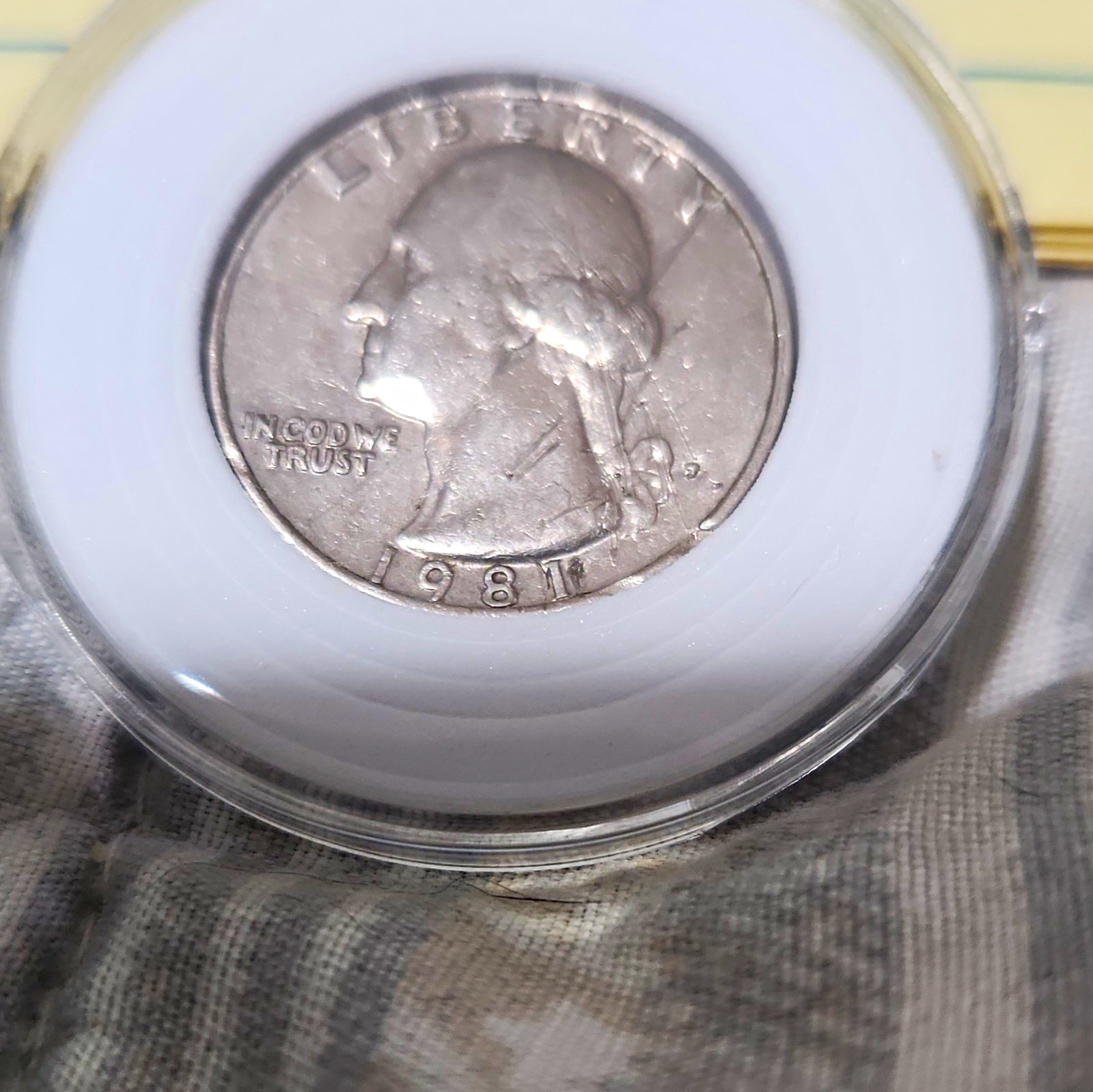 1981-P Washington Quarter 25C Business Strike Philadelphia Mint Mark Filled In
