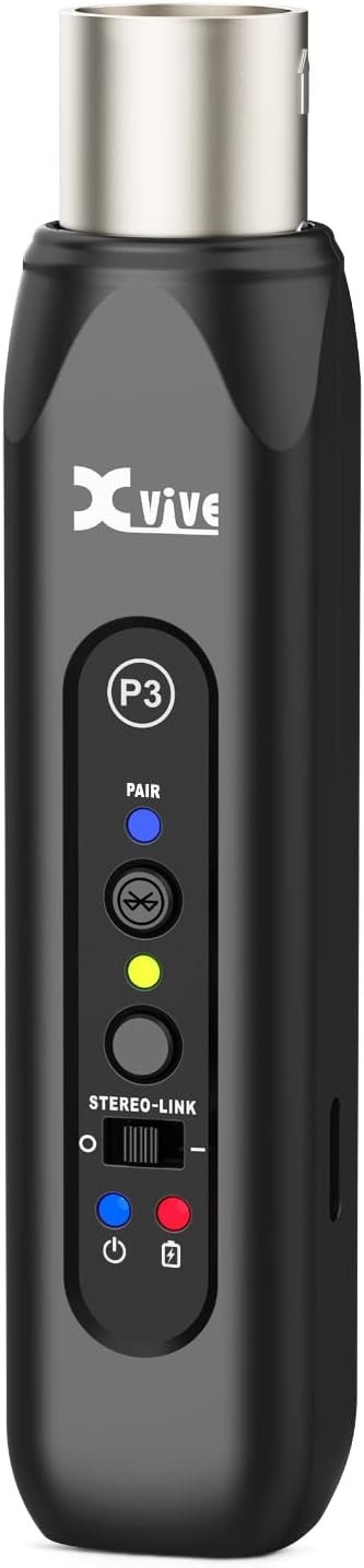 P3 Wireless XLR Bluetooth Receiver, Bluetooth Adapter for Speakers, Audio Mixer,