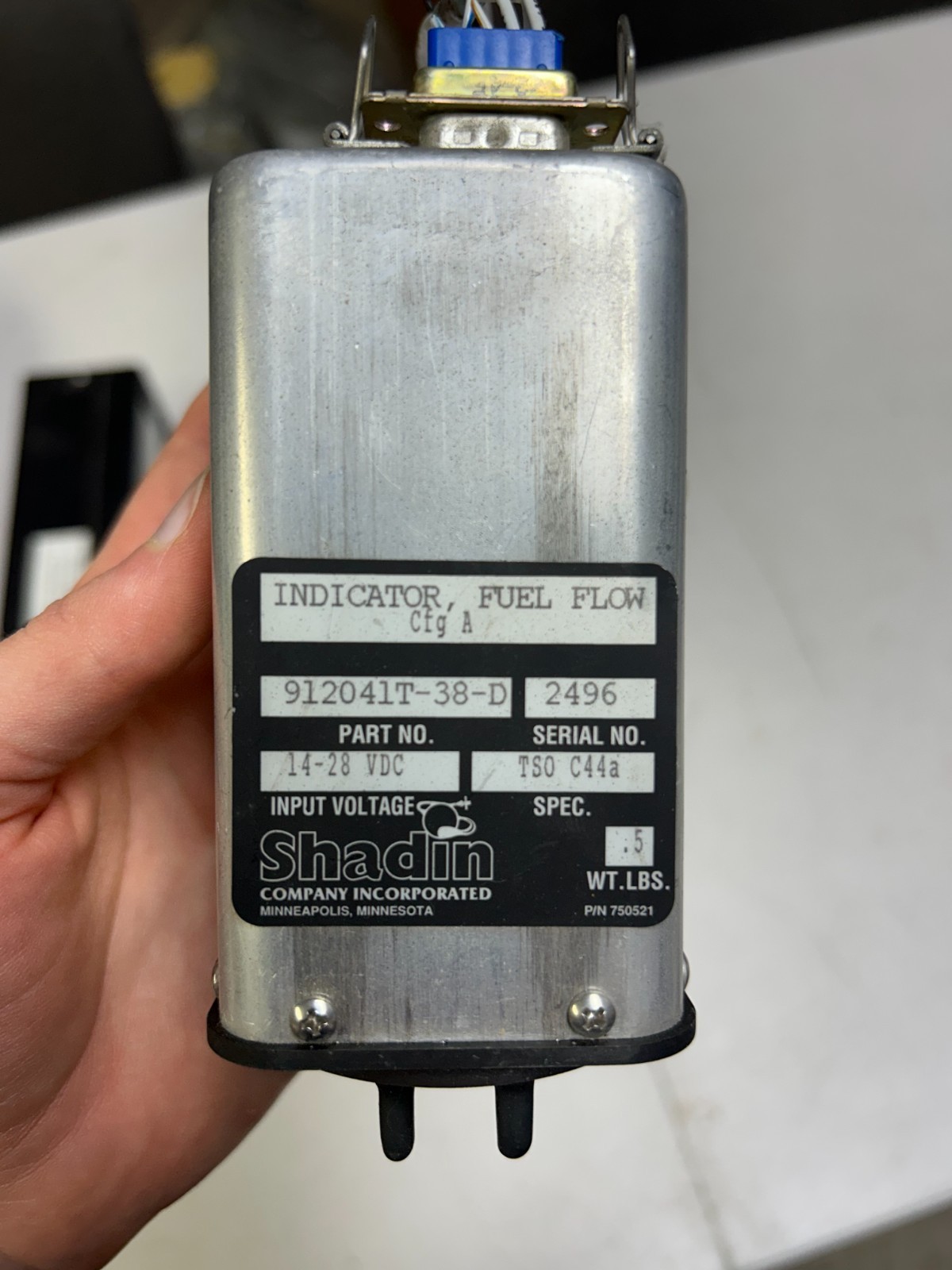 Shadin Fuel Flow Indicator 912041T-38D
