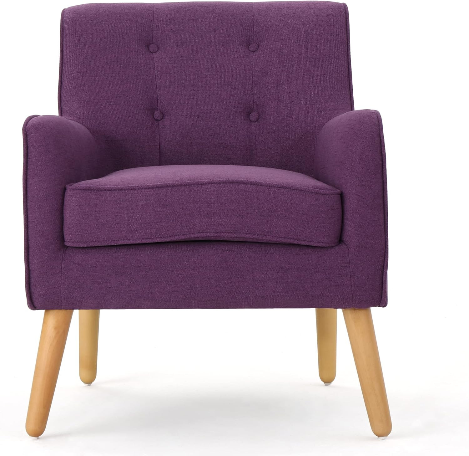 Felicity Purple Mid-Century Fabric Arm Chairs - Set of 2