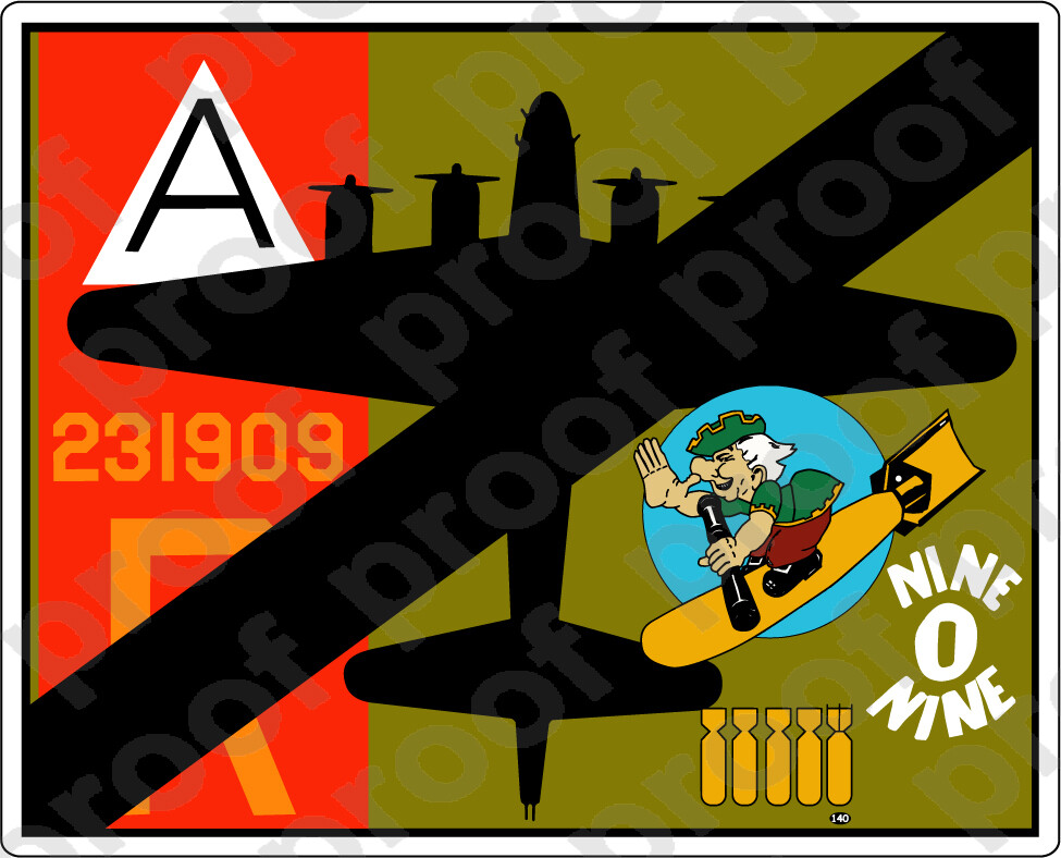 STICKER AIRCRAFT NOSE ART NINE O NINE DOWN