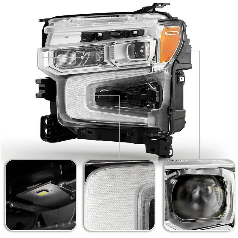 For 2022-2025 Chevy Silverado 1500 LT RST Chrome Full LED Headlight Passenger RH