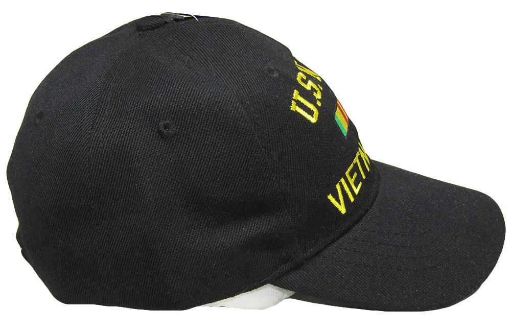 U.S. Navy Vietnam Vet Veteran Black Ribbon Embroidered Cap Hat CAP611B (TOPW)