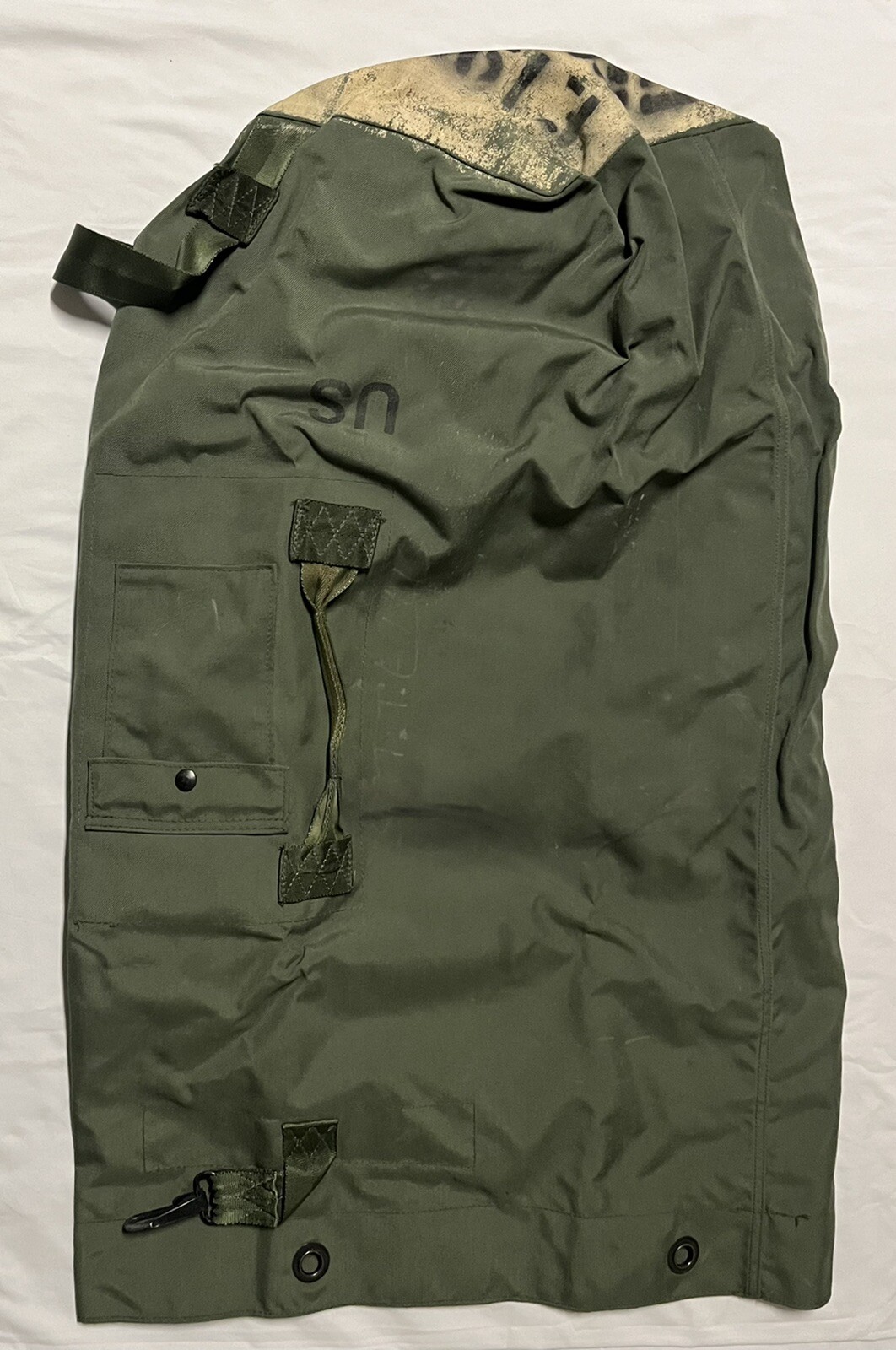 USGI OD Green Duffel Bag Sea Bag with Shoulder Straps Top Loading EXCELLENT