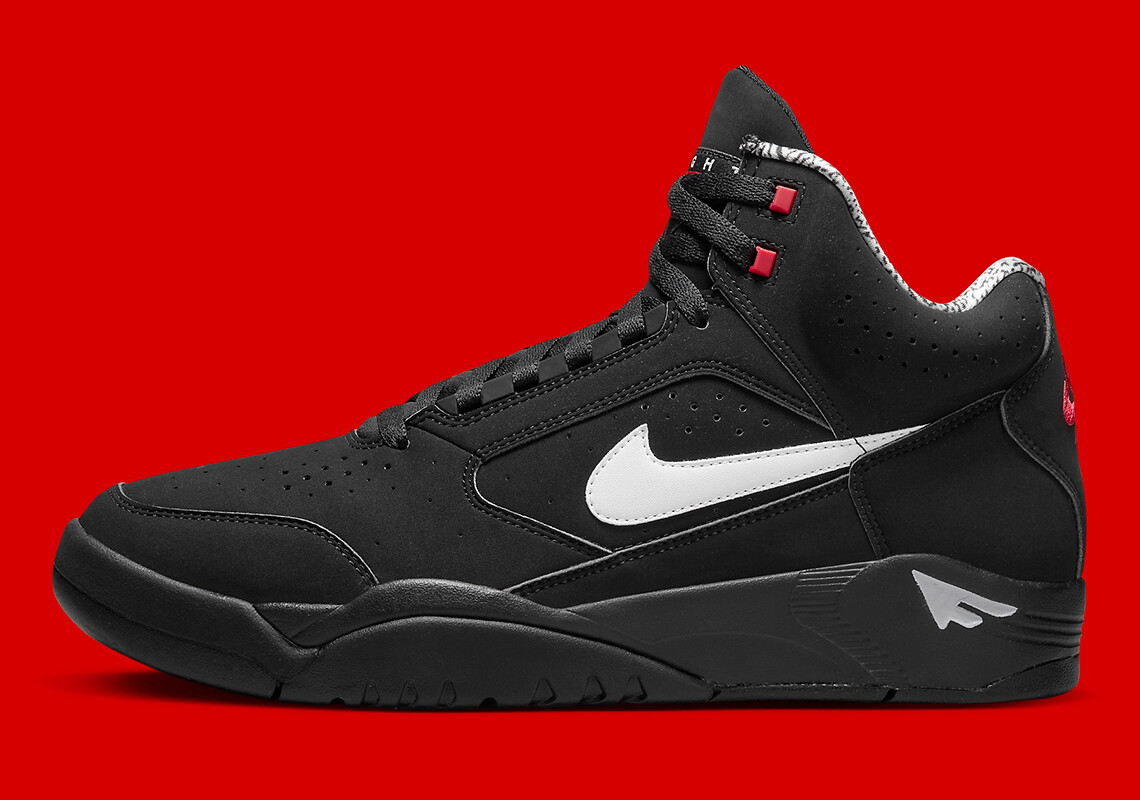 Nike Air Flight II Lite Mid Black Varsity Red White DQ7687-003 Men's