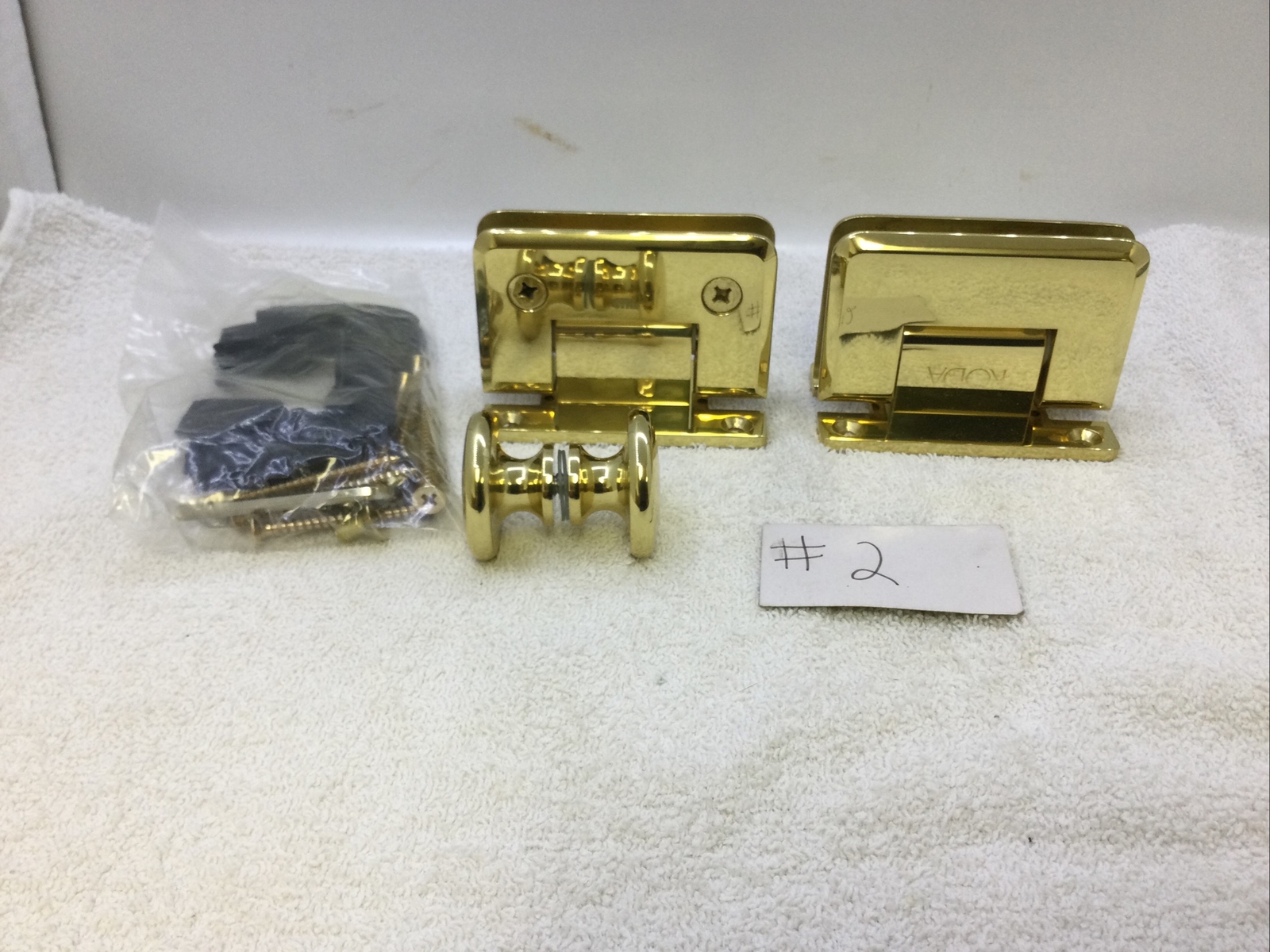 CRL  Pinnacle 037 Series Wall Mount 'H' Back Plate Hinge In Polished Brass