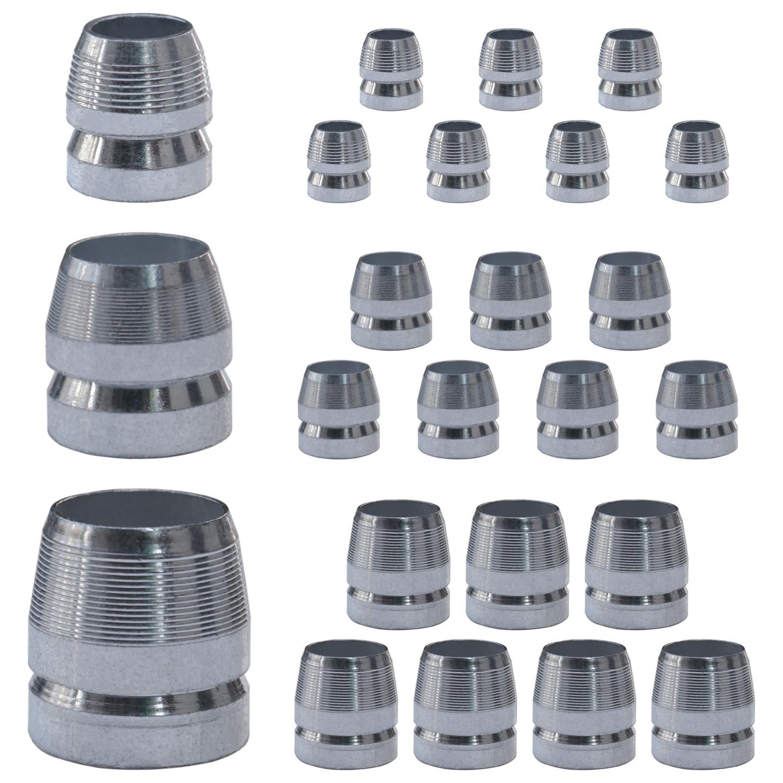 21 PCS Round Axe Handle Wedge Safety Metal 0.31/0.39/0.47 Inch, Silver