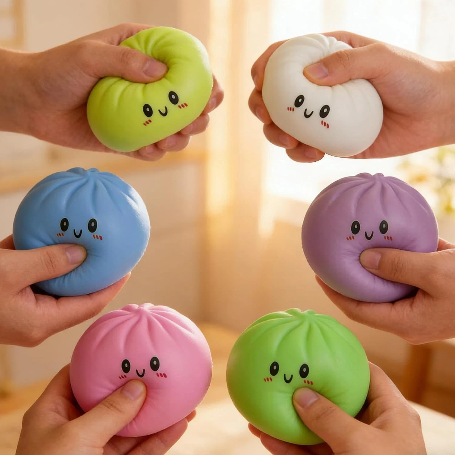 Dumpling Squishy Mystery 3.5" Stress Balls Fidget Sensory Toy Random Pull Sealed