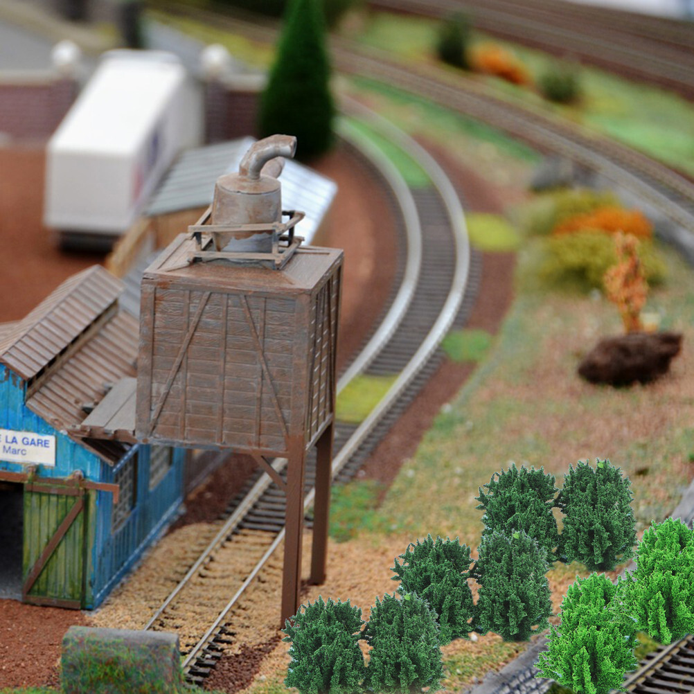Simulation Bush Cluster Model Vegetation for Train Railway Scenery