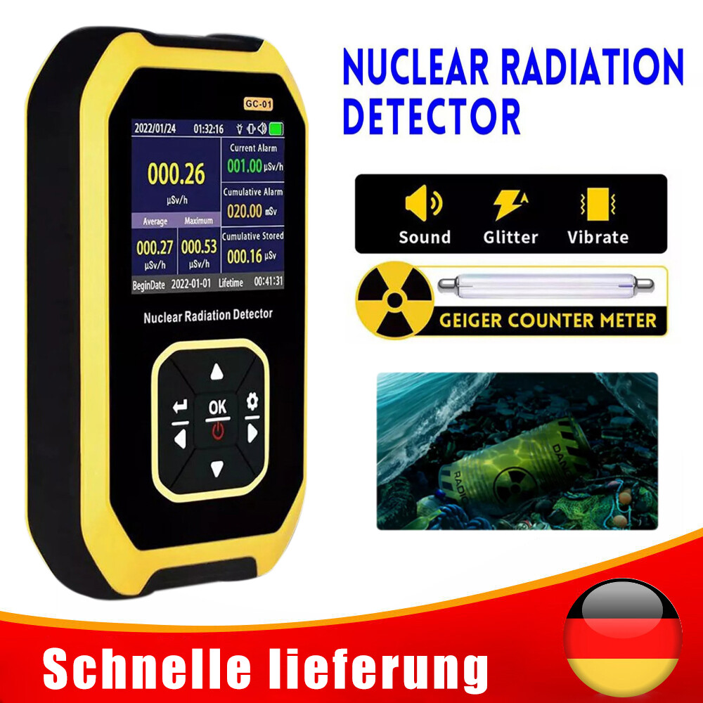 Portable nuclear radiation detector Geiger counter tube β γ X-ray dosimeter de
