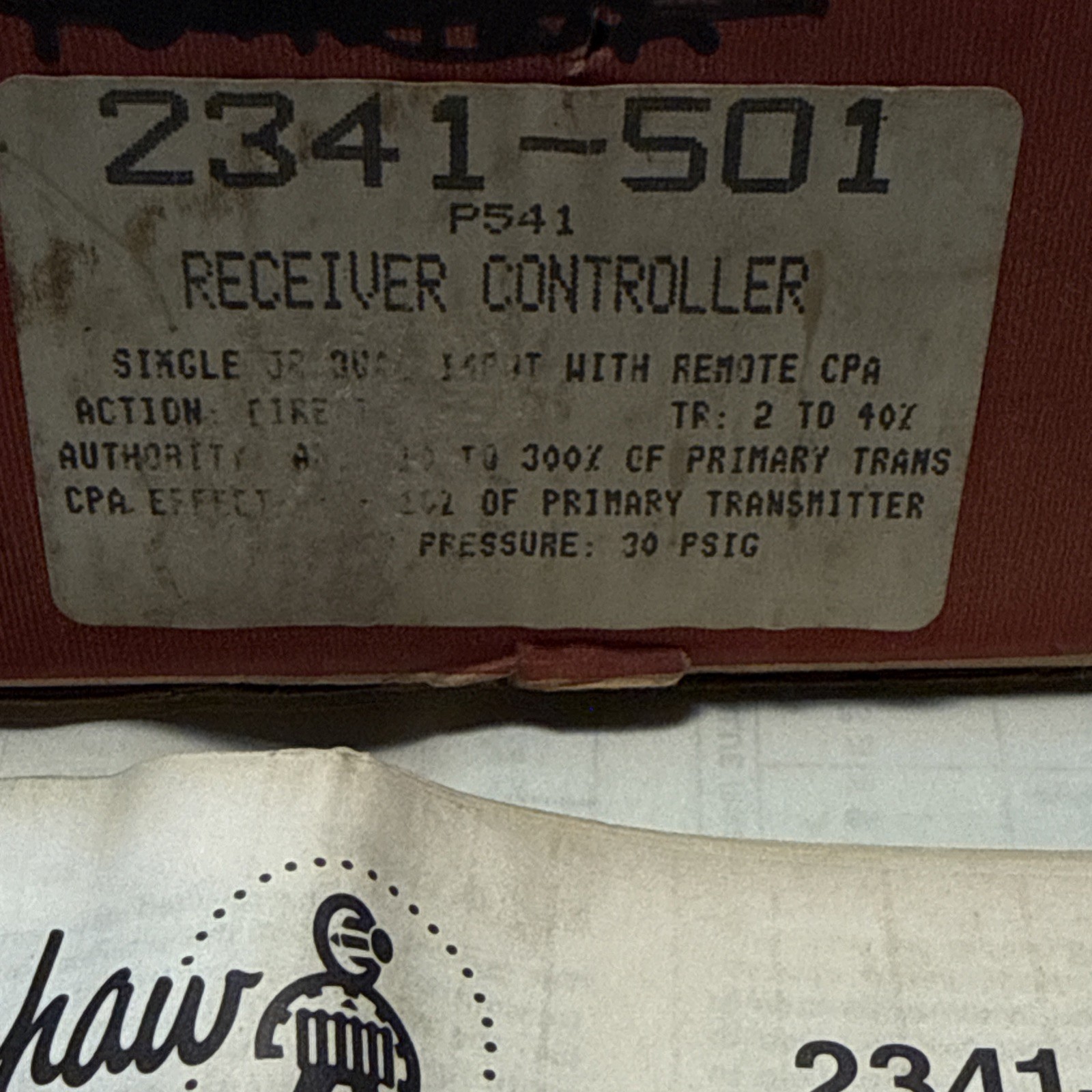 Robertshaw 2341-501 Receiver Controller New In Box