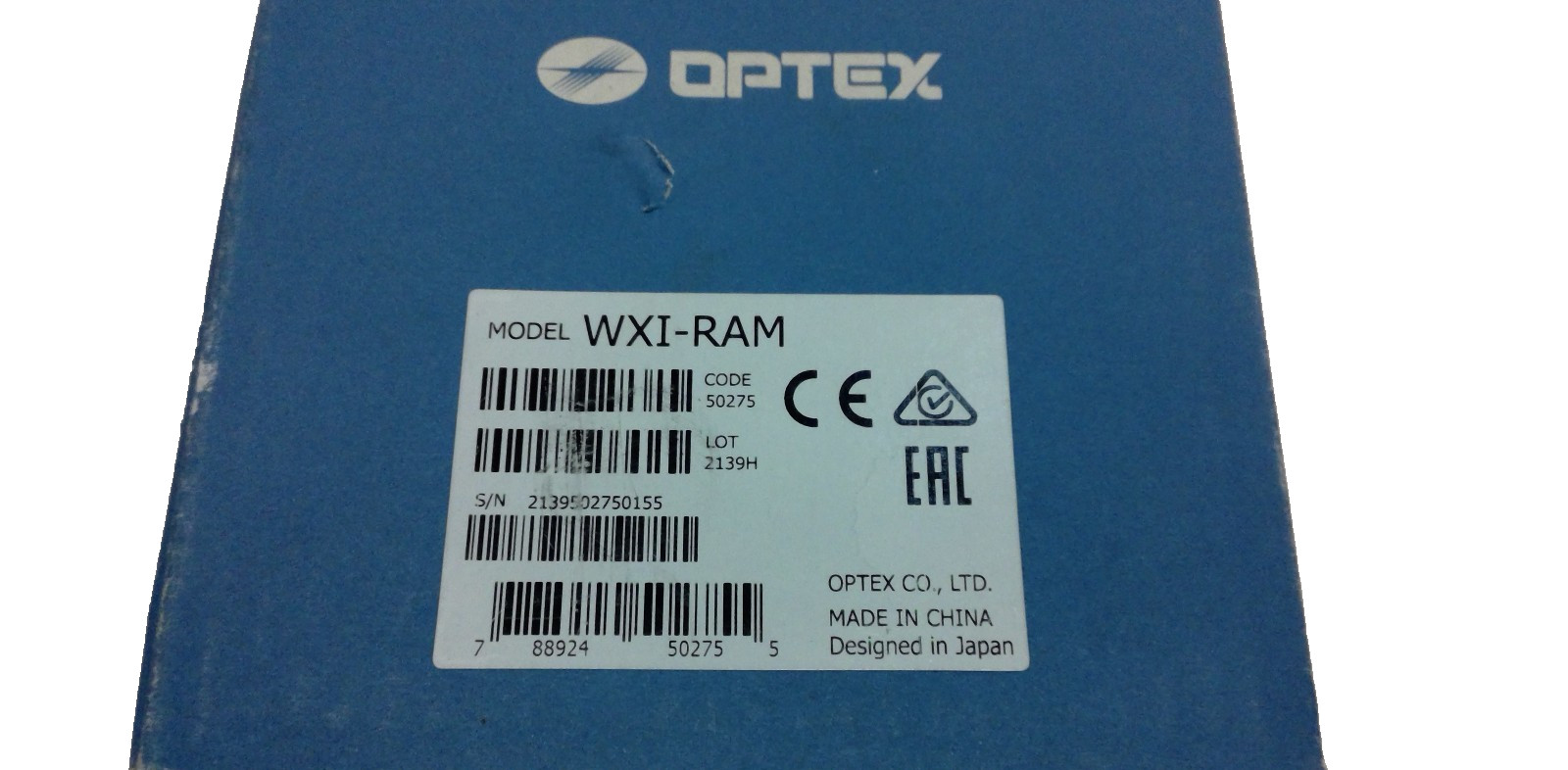 OPTEX WXI-RAM Wireless 180-Degree PIR with Antimasking 12m Detection Range
