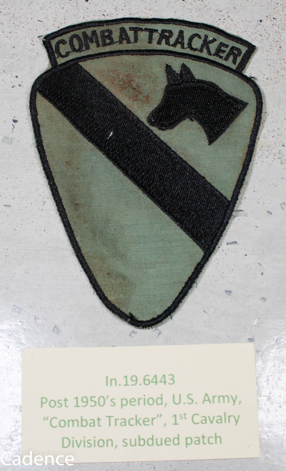 US Vietnam 1st Cavalry Division Subdued Combat Tracker Reproduction Patch B617