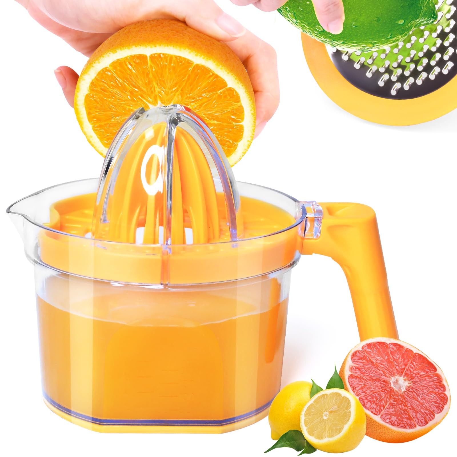 Citrus Juicer 4-in-1 Manual Juicer Multifunctional Hand Juicers with Handle